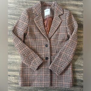 Abercrombie & Fitch Plaid Wool-Blend Blazer (XXSP)